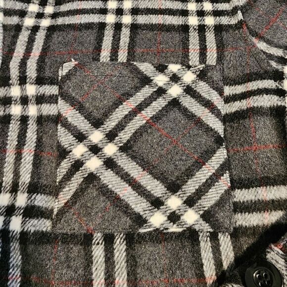 1 Clique Womens Gray and Black Plaid Flannel Shacket Size 3X - Picture 5 of 11